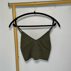 Forest Green Strappy Crop Top